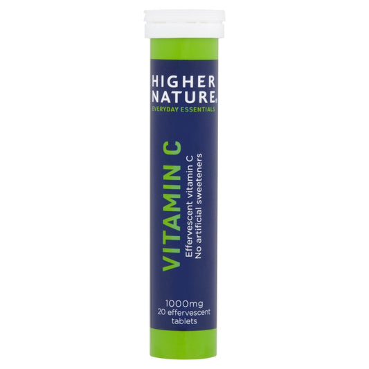 HIGHER NATURE VITAMIN C 1000MG, 20 EFFERVESCENT TABLETS