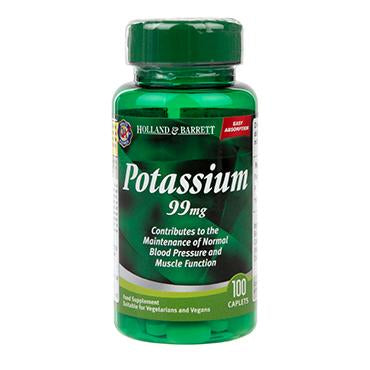 HOLLAND & BARRETT POTASSIUM 99MG, 100 CAPLETS