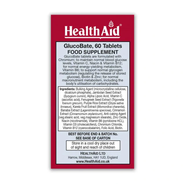 HEALTHAID GLUCOBATE, 60 TABLETS