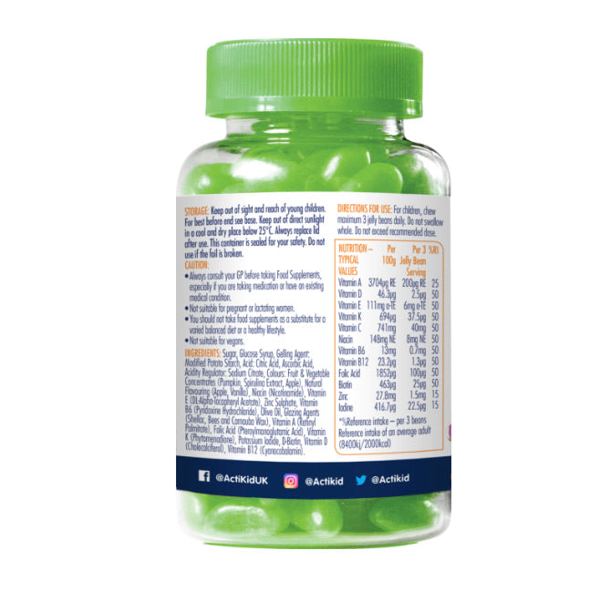 ACTIKID MAGIC BEANS MULTI-VITAMINS APPLE FLAVOUR - E-Pharmacy Ghana