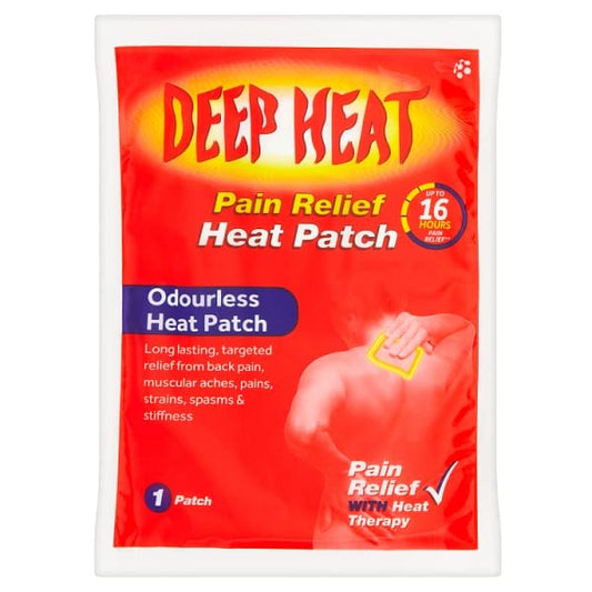 DEEP HEAT PAIN RELIEF HEAT PATCH, 4 SACHETS