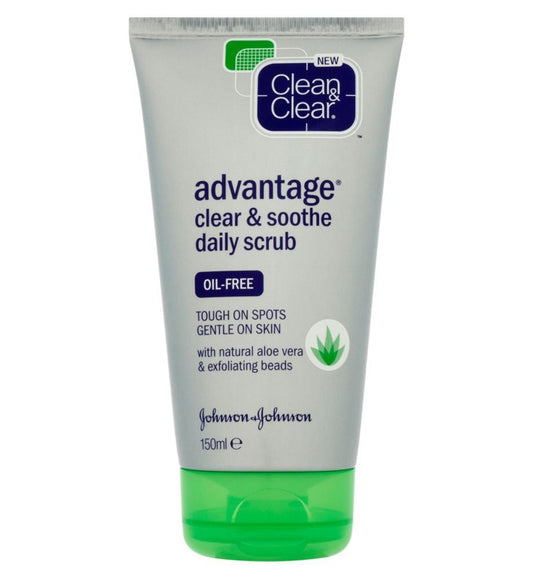 CLEAN & CLEAR ADVANTAGE CLEAR & SOOTHE DAILY SCRUB