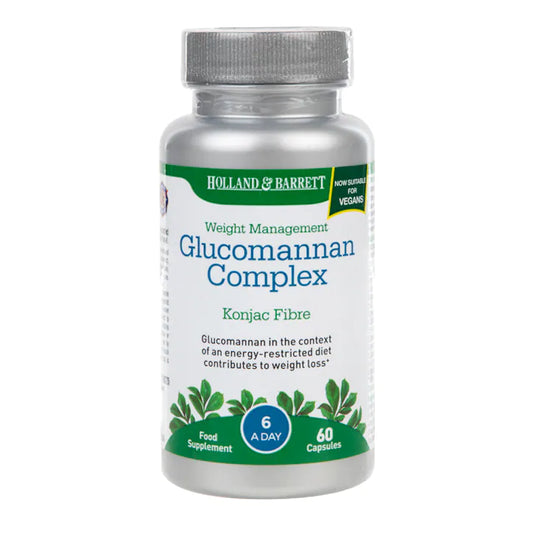 HOLLAND & BARRETT GLUCOMANNAN COMPLEX, 60 CAPSULES