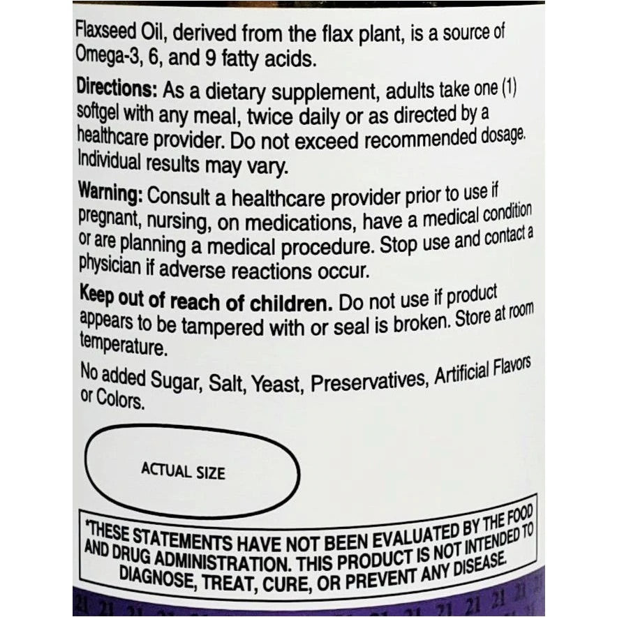21ST CENTURY FLAXSEED OIL 1000MG, 120 SOFTGELS