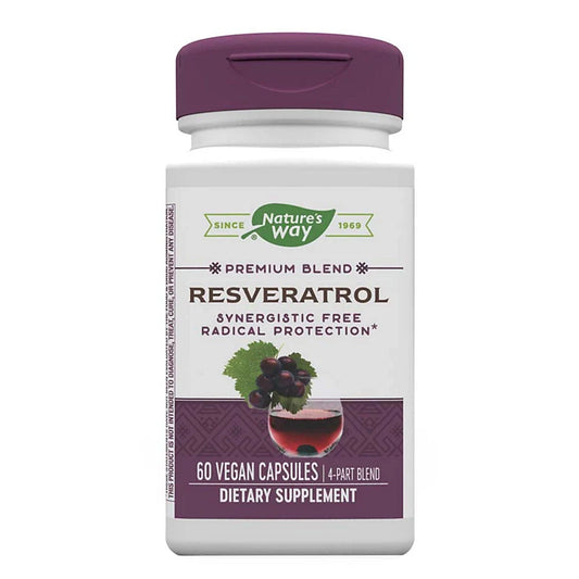 NATURE’S WAY RESVERATROL, 60 CAPSULES