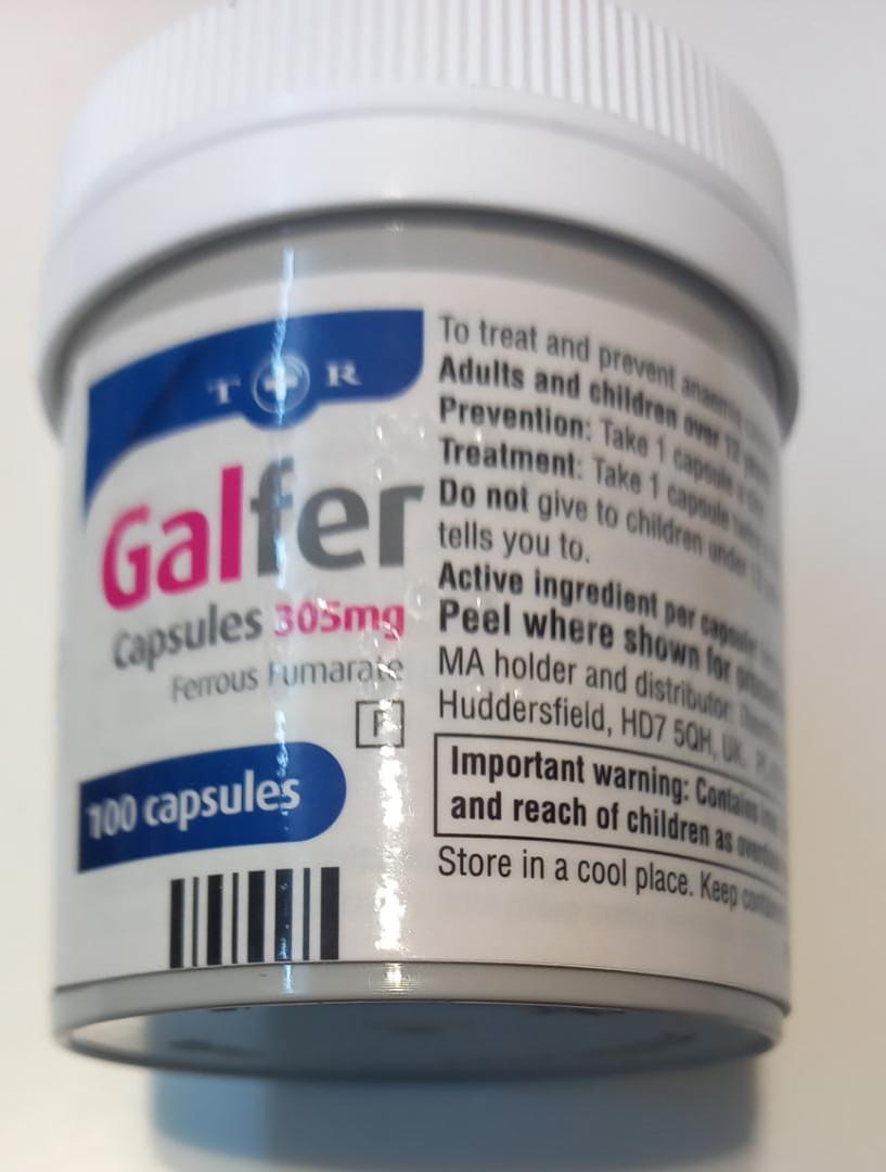 GALFER CAPSULES 305MG, 100 CAPSULES