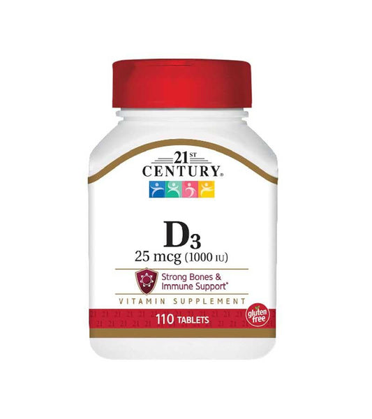 21ST CENTURY D3 25MCG, 100 TABLETS