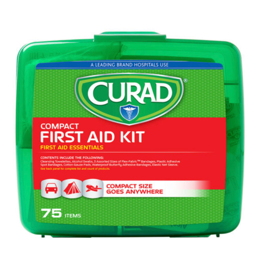 CURAD COMPACT FIRST AID KIT, 75 COUNT