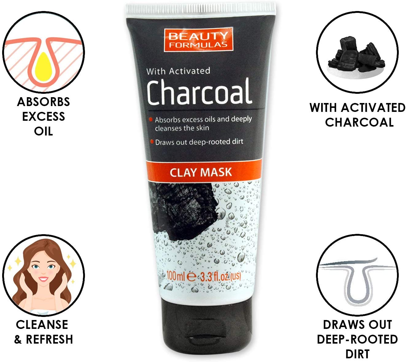BEAUTY FORMULAS CHARCOAL CLAY MASK