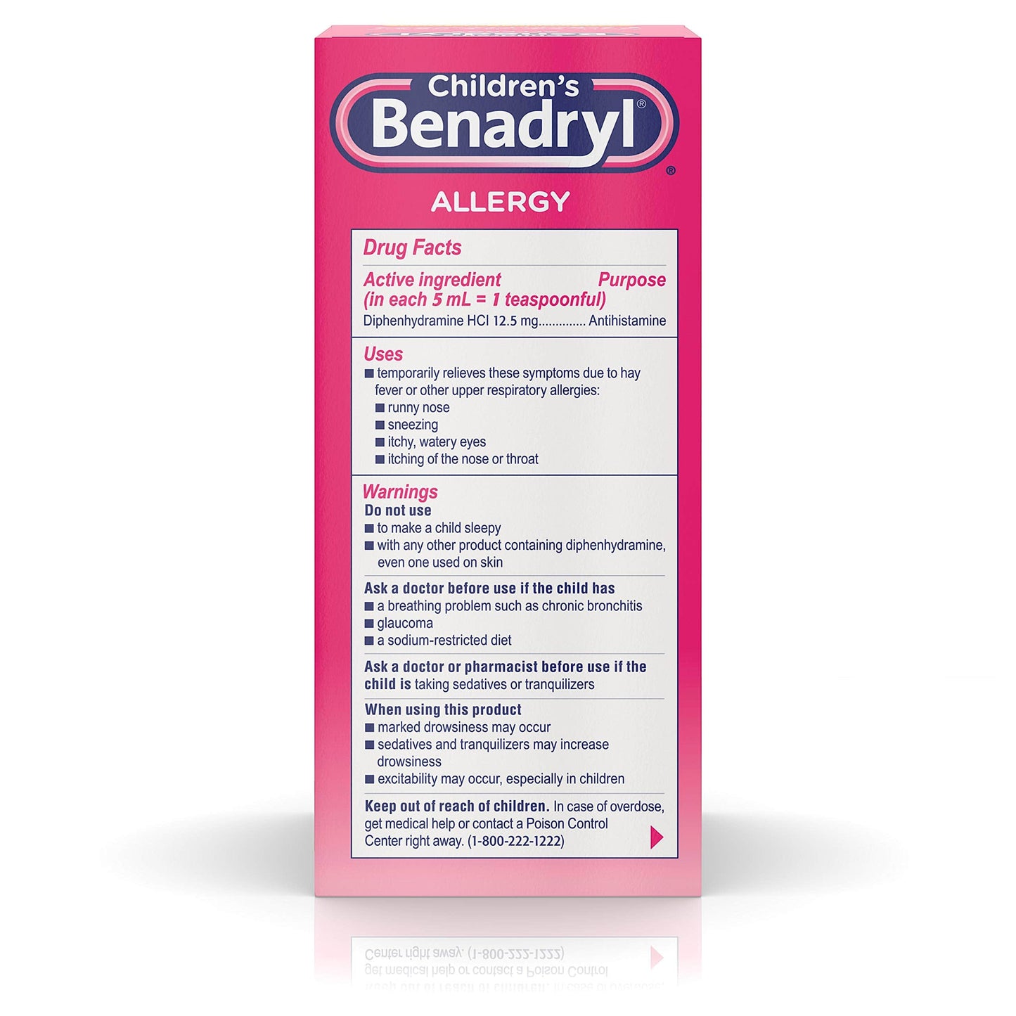 CHILDREN’S BENADRYL ALLERGY CHERRY FLAVORED LIQUID