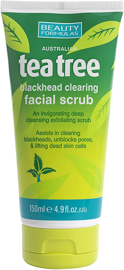 BEAUTY FORMULAS TEA TREE BLACKHEAD CLEARING SCRUB