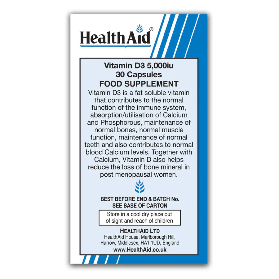 HEALTHAID VITAMIN D3 5,000iu