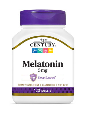 21ST CENTURY MELATONIN 5MG, 120 TABLETS
