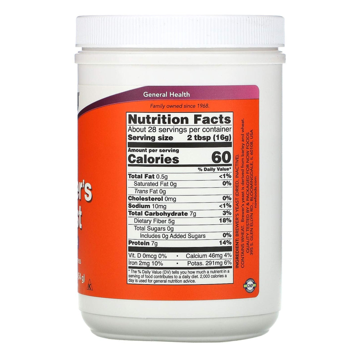 NOW BREWER’S YEAST 454G