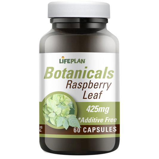 LIFEPLAN BOTANICALS RASPBERRY LEAF 425MG, 60 CAPSULES