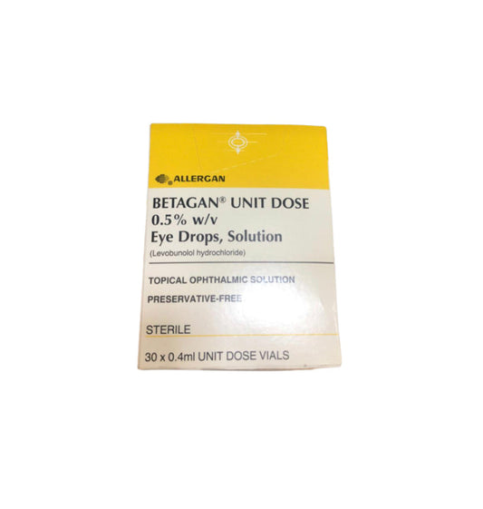 BETAGEN UNIT DOSE 0.5% EYE DROPS, SOLUTION