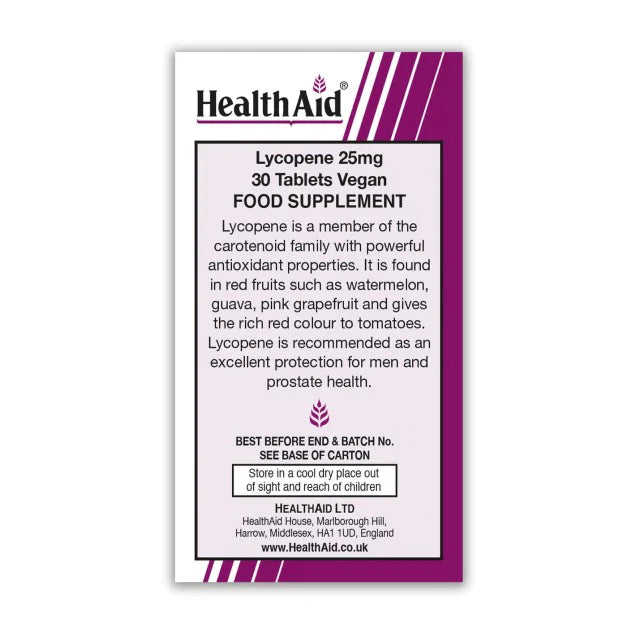HEALTHAID LYCOPENE 25MG